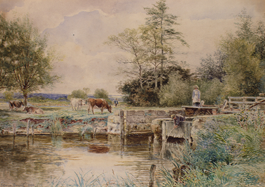 Hatchway Near the Old Paper Mill at Bemerton by Young, Edwin