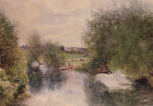 River near Stratford Bridge by Young, Edwin