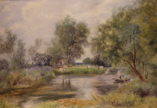 View of the Nadder from Bemerton Meadows by Young, Edwin