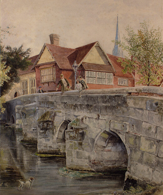 Church House and Crane Bridge by Young, Edwin