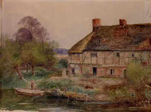 Cottages at East Harnham by Young, Edwin