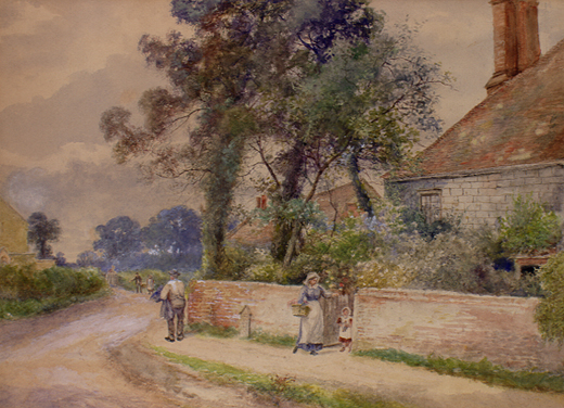 A Corner Of The Parsonage Farm, West Harnham 1889 by Young, Edwin