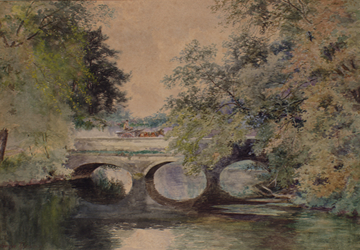 Netherhampton alongside the eastern wall to Wilton Park by Young, Edwin